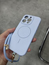 與樂(lè )（yule）Magsafe磁吸適用iPhone16手機殼掛脖硅膠掛繩蘋(píng)果15pro斜挎14plus鏡頭全包防摔男女液態(tài)保護套散熱 【遠峰藍+長(cháng)硅膠掛繩】軟糯親膚 iPhone16pro 曬單實(shí)拍圖