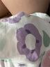 艾咪艾咪嬰兒包屁衣夏季薄款新生兒衣服韓版純棉無骨嬰幼兒連體衣三角哈衣 紫花短袖包屁衣 80cm （偏小一碼 建議拍大） 曬單實(shí)拍圖