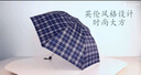 天堂 防風(fēng)雨傘三折男女款商務(wù)晴雨傘57*7骨  格子F藏青 曬單實(shí)拍圖