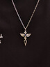 銘揚(yáng)飾海 【可刻字】925純銀天使之翼項(xiàng)鏈男士潮流個(gè)性十字架吊墜生日禮物 【天使之翼】純銀吊墜+銀鏈-60cm 曬單實(shí)拍圖