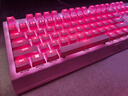 雷蛇（Razer）黑寡婦V3 機(jī)械鍵盤 游戲鍵盤 104鍵 RGB背光 游戲電競(jìng) 粉晶 綠軸 帶腕托 曬單實(shí)拍圖