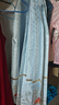 羅蒙漢服女童馬面裙新中式古裝演出服 織金款碧落色【單馬面裙】 150 曬單實(shí)拍圖