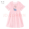 迪士尼女童睡裙夏季兒童睡衣薄連衣裙寶寶公主短袖裙子家居服 QJXAB1134D粉色 160適合155-165cm 曬單實(shí)拍圖