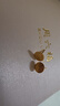 周六福（ZLF）七夕禮物  黃金耳飾女款5G金福字福牌國潮經(jīng)典亮面工藝耳釘 計(jì)價(jià) 1.36g 曬單實(shí)拍圖