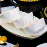 康琴（KANGQIN） 金邊鉆石碗北歐風(fēng)餐具碗碟套裝鉆石碗盤子陶瓷餐具家用面碗湯碗 【描金】5英寸鉆石碗10個裝 曬單實拍圖