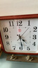 上海靜音鐘表客廳掛鐘大尺寸家庭用時(shí)鐘電子掛墻表大號石英鐘掛鐘 28*29厘米工字方形木紋 12英寸 曬單實(shí)拍圖
