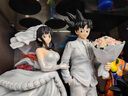 高閃七龍珠悟空琪琪結(jié)婚手辦超級賽亞人貝吉塔手辦結(jié)婚七夕情人節(jié)禮物 新款悟空琪琪牽手婚禮/高33CM 曬單實拍圖