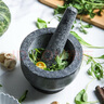 萬家全大理石搗蒜器木質(zhì)搗碎研磨搗藥罐手動擂缽石臼蒜臼壓打蒜泥搗藥器 大理石大號13*9cm 曬單實(shí)拍圖