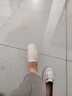 ZHR單鞋女平底豆豆鞋真牛皮軟底舒適一腳蹬樂福鞋百搭防滑通勤媽媽鞋 米色（四季款） 37 曬單實(shí)拍圖
