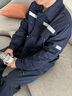 京創(chuàng)輝煌工作服套裝男秋冬長袖反光條車間汽修物業(yè)工地工程服勞保服工裝褲 【套裝】藏藍色 S (160) 曬單實拍圖