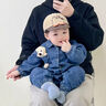 G.duck嬰兒衣服牛仔連體衣秋裝韓版洋氣0一1歲男女寶寶衣服春秋哈衣爬服 藍色 80cm 曬單實(shí)拍圖
