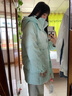 鴨鴨中長款羽絨服女2025冬季新款時尚休閑潮流保暖連帽韓版小個子外套 藕粉色 M (建議110-130斤) 曬單實拍圖