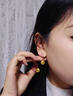 中國(guó)黃金（CHINA GOLD）黃財(cái)神黃金耳墜女足金招財(cái)圓牌耳鉤耳環(huán)情人節(jié)生日禮物送女友愛(ài)人 黃財(cái)神耳墜【贈(zèng)S925銀圓珠耳鉤】 約0.6g 曬單實(shí)拍圖