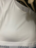 Calvin Klein內(nèi)衣【七夕禮物摩登引力帶】女士ck無鋼圈輕運動T恤文胸QF7213AD 100-月光白 L 推薦75D-85C 曬單實拍圖