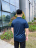 SUSTYLE100%桑蠶絲短袖T恤男士高端輕奢品牌男裝2025夏季新款真絲半袖男 青灰色 2XL 建議160-180斤 曬單實(shí)拍圖