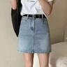 SNYDER WEAR美式復(fù)古蝴蝶結(jié)刺繡牛仔裙女夏季半身辣妹包臀超短裙a字顯瘦裙子 淺藍(lán)色【有內(nèi)襯】 XS 【建議74-84斤】 曬單實(shí)拍圖