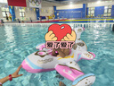 swimbobo兒童游泳圈 女童水槍坐圈水上充氣坐艇 寶寶粉色戲水座圈K2014 曬單實(shí)拍圖