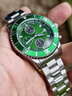 羅米緹慕手表男士石英表 瑞士認證水鬼系列防水名表學(xué)生多功能全自動(dòng)男表 RM6002/綠圈綠面/深度防水 曬單實(shí)拍圖