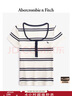 Abercrombie & Fitch【多色亨利領(lǐng)】小麋鹿圖案女裝25夏季修身短袖T恤139-5271 海軍藍條紋 S (165/88A) 曬單實拍圖