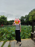 茵曼（INMAN）時(shí)尚撞色條紋針織衫女2025夏季設(shè)計(jì)感小飛袖百搭寬松薄款上衣 寶藍(lán)色 M 曬單實(shí)拍圖
