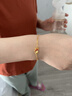 中國珠寶幸運錦鯉黃金手鏈女生足金轉(zhuǎn)運珠手串七夕情人節(jié)禮物送女友老婆 足金小金魚手鏈+品牌禮盒 金重約1.7g 曬單實拍圖