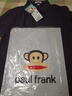 大嘴猴（paul frank）純色高端棉質polo衫男夏季薄款寬松五分半截短袖t恤商務上衣服裝 黑色+深灰色【兩件裝】 3XL 【建議165-185斤】 曬單實拍圖