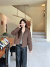 波司登（BOSIDENG）2025新款輕薄羽絨服女短款90絨連帽菱格保暖防風(fēng)外套B250135316 【店長推薦】砂礫棕7B51 S 160/84A 體重約110-125斤 曬單實拍圖