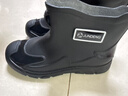 情侶雨鞋男款水鞋女短筒防滑低幫防水膠鞋廚房工作雨靴釣魚(yú)靴套鞋 黑色【男女-通用】 43-44 曬單實(shí)拍圖