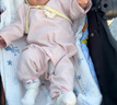 乖奇熊新生兒0-3個(gè)月衣服春秋季嬰兒裝長袖綁帶連體衣滿月百天寶寶衣服 曬單實(shí)拍圖