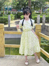 木木屋童裝女童連衣裙夏季2025新款6-12歲兒童公主裙洋氣女孩裙子夏款潮 2401綠色 150 適合140-150cm年齡11-12歲 曬單實拍圖