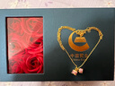 中國黃金（CHINA GOLD）鈴蘭花黃金項鏈女足金琺瑯彩吊墜七夕情人節(jié)禮物送女朋友老婆生日 足金鈴蘭花掛墜(紫色)+贈s925鏈【紀(jì)念品】 曬單實拍圖