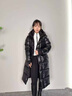 東北哈爾濱加厚500g極寒保暖鵝絨羽絨服男女士黑金情侶款旅游外套 黑色男女同款白鵝絨極寒保暖 單件 M 建議100-120斤【充絨502克】 曬單實拍圖