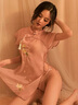 浪莎純欲內(nèi)衣性感睡衣女旗袍連體后媽包臀裙制服夫妻調(diào)情趣約會(huì)戰(zhàn)袍 粉色戰(zhàn)衣 M [80-105斤]保密發(fā)貨 曬單實(shí)拍圖