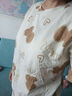 再朔睡衣女春夏季純棉自帶胸墊套頭短袖短褲休閑舒適可外穿家居服套裝 曬單實(shí)拍圖