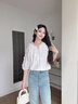香影牛仔闊腿直筒褲女2025夏秋新款高腰寬松淺色丹寧風水洗休閑褲 牛仔藍 S 155/80A/85-95斤 曬單實拍圖