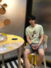 Hush Puppies【順滑絲光】暇步士男裝2025夏季新款經(jīng)典基礎款短袖圓領(lǐng)衫 蕁麻酒綠 L 曬單實(shí)拍圖