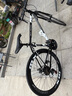 百士盾自行車(chē)成人單車(chē)公路變速山地車(chē)男學(xué)生通勤死飛女實(shí)心胎彎把雙碟剎 耀陽(yáng)-60刀純黑 曬單實(shí)拍圖
