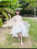 小咔衣濃兒童生日公主裙洋氣女童蓬蓬紗花童鋼琴演出服小女孩主持人晚禮服 香檳色前短后長1247-D1 130cm 曬單實拍圖
