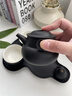 萬(wàn)仟堂（Edenus）整套功夫陶瓷茶具 送長(cháng)輩家用泡茶器全套裝禮盒 萬(wàn)念歸一·隨手禮 黑鐵釉（1壺2杯1盤(pán)1蓋置） 5頭 曬單實(shí)拍圖