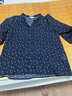 beanpole濱波  春夏新款女士商務(wù)優(yōu)雅春夏印花七分袖襯衫 藏青色 S 160/84A 曬單實拍圖