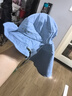 kocotreekk樹兒童防曬帽男女童帽子防紫外線大披肩帽雙面可戴 日光藍 S 曬單實拍圖