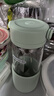 北鼎（Buydeem）茶水分離玻璃水杯高顏值車載便攜隨手杯辦公室泡茶杯淺衫綠470ml 曬單實拍圖