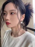 戚小米S925純銀珍珠耳釘女明星同款耳環(huán)2025新款輕奢高級感仿珍珠耳飾 S925銀珍珠耳釘一對【12mm】 曬單實拍圖