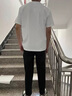 羅蒙（ROMON）短袖t恤男夏季新款純棉短袖男士商務(wù)休閑圓領(lǐng)半袖打底衫上衣男裝 白色 薄款 L （130-150斤可穿） 曬單實(shí)拍圖
