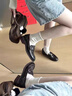 QIPUSEN品牌樂(lè)福鞋女厚底羊皮軟底皮鞋女2025秋季新品女鞋時(shí)尚百搭鞋子女 黑色 34 曬單實(shí)拍圖