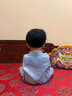 G.DUCKKIDS小黃鴨新生嬰兒衣服夏季周歲禮服男寶寶滿月百天宴服中國風連體衣 中國龍藍色 66cm 尺碼0-3個月6斤-12斤 曬單實拍圖