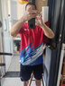 李寧T恤短褲套裝男女同款速干涼爽比賽服AATT021 朱砂紅-2 M 曬單實(shí)拍圖