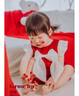 G.DUCKKIDS小黃鴨女童連衣裙夏季兒童公主背心裙女寶寶周歲禮服嬰兒夏天裙子 紅色 80 尺碼6-12月【75-85cm】 曬單實(shí)拍圖