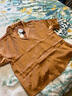 愛(ài)慕家居服女士春秋新品絲潤II桑蠶絲柔軟親膚短袖開(kāi)衫 光明砂CLA M (165) 曬單實(shí)拍圖