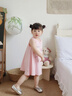 巴帝巴帝夏季嬰幼兒連衣裙子女童寶寶公主裙背心沙灘裙 粉色 兔兔小熊 90 曬單實拍圖